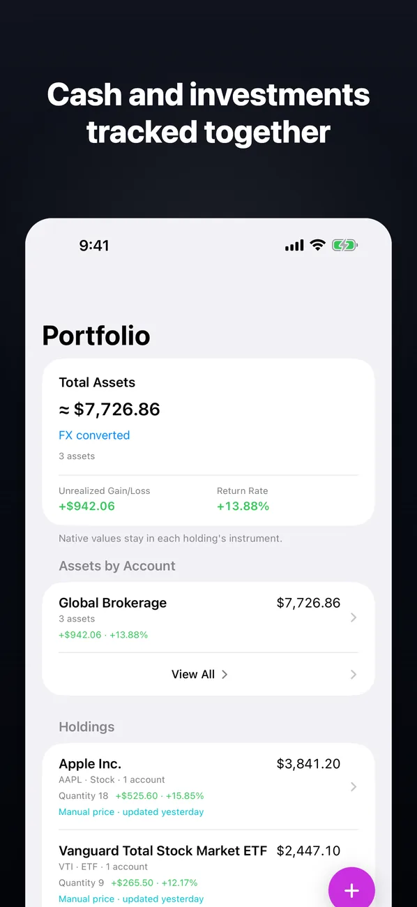 Wallnut portfolio screen